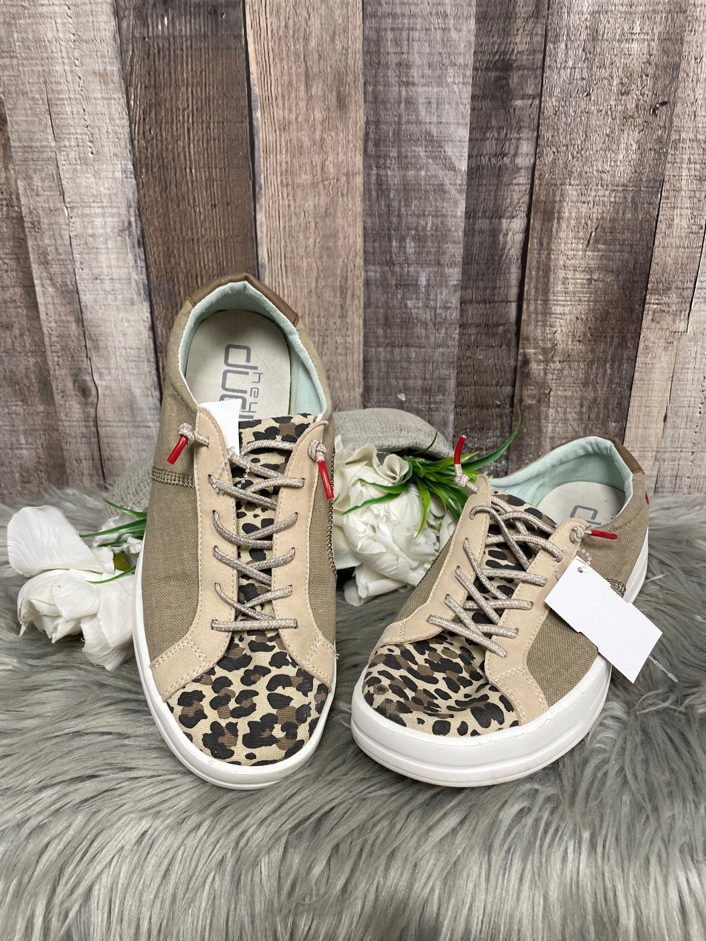 SHOES SNEAKERS HEY DUDE in ANIMAL PRINT, Size: 9