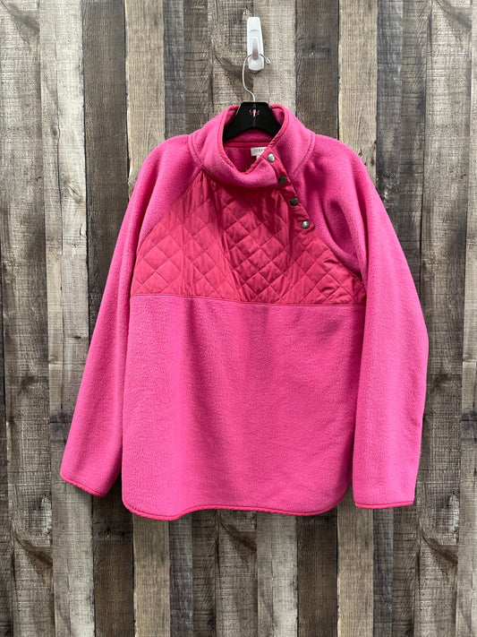 Jacket Fleece By J. Crew In Pink, Size: Xl