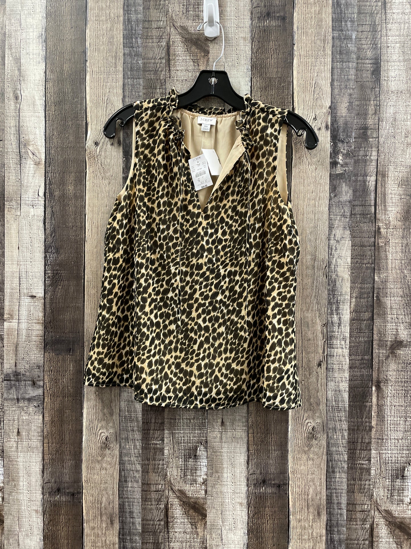 Blouse Sleeveless By J. Crew In Animal Print, Size: Xs