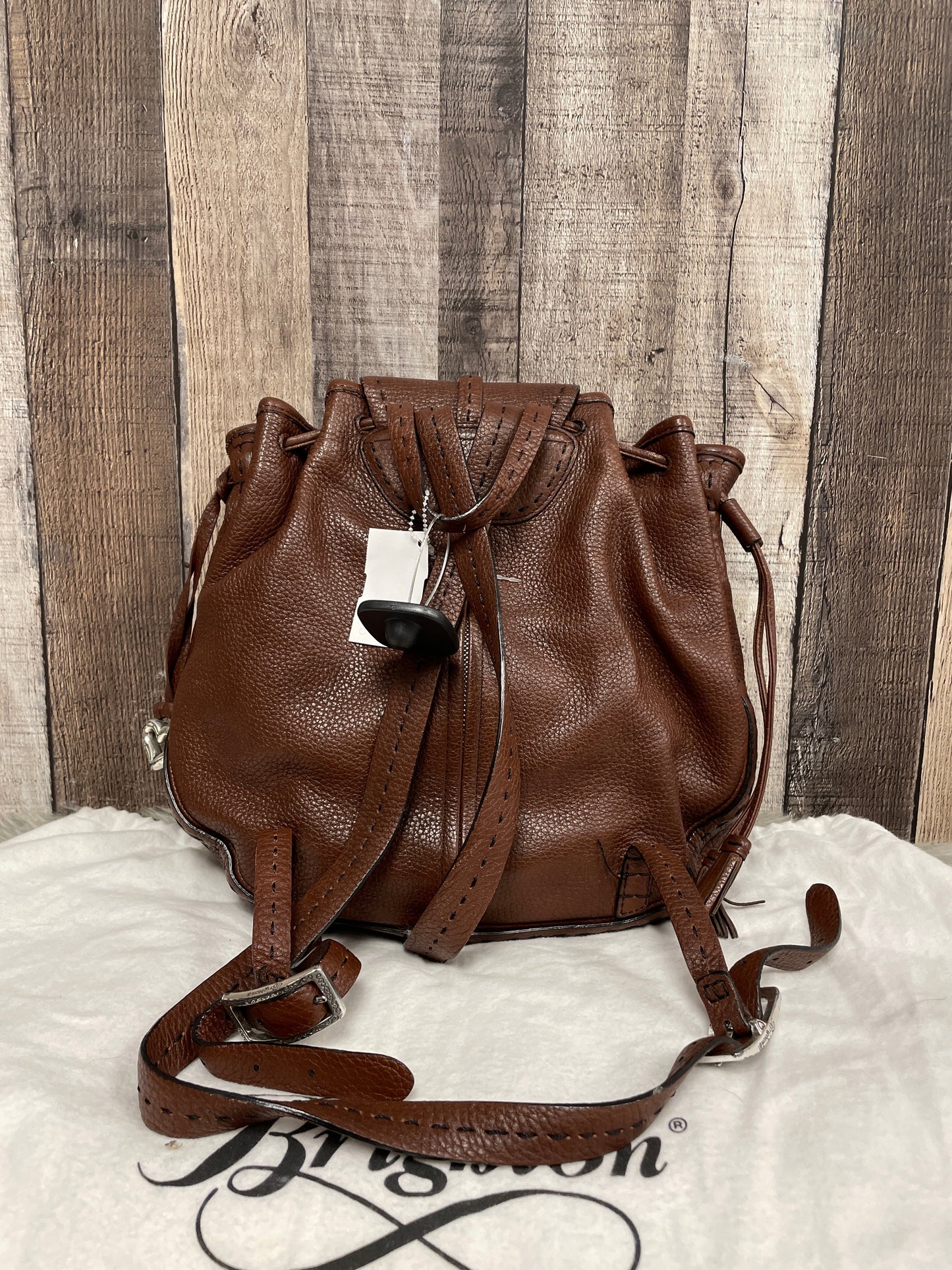 Backpack Leather By Brighton, Size: Medium