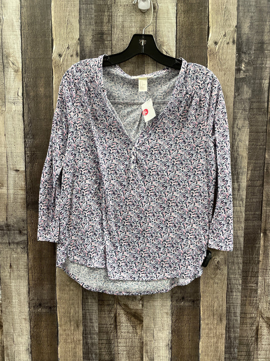 Top Long Sleeve By H&m In Floral Print, Size: S