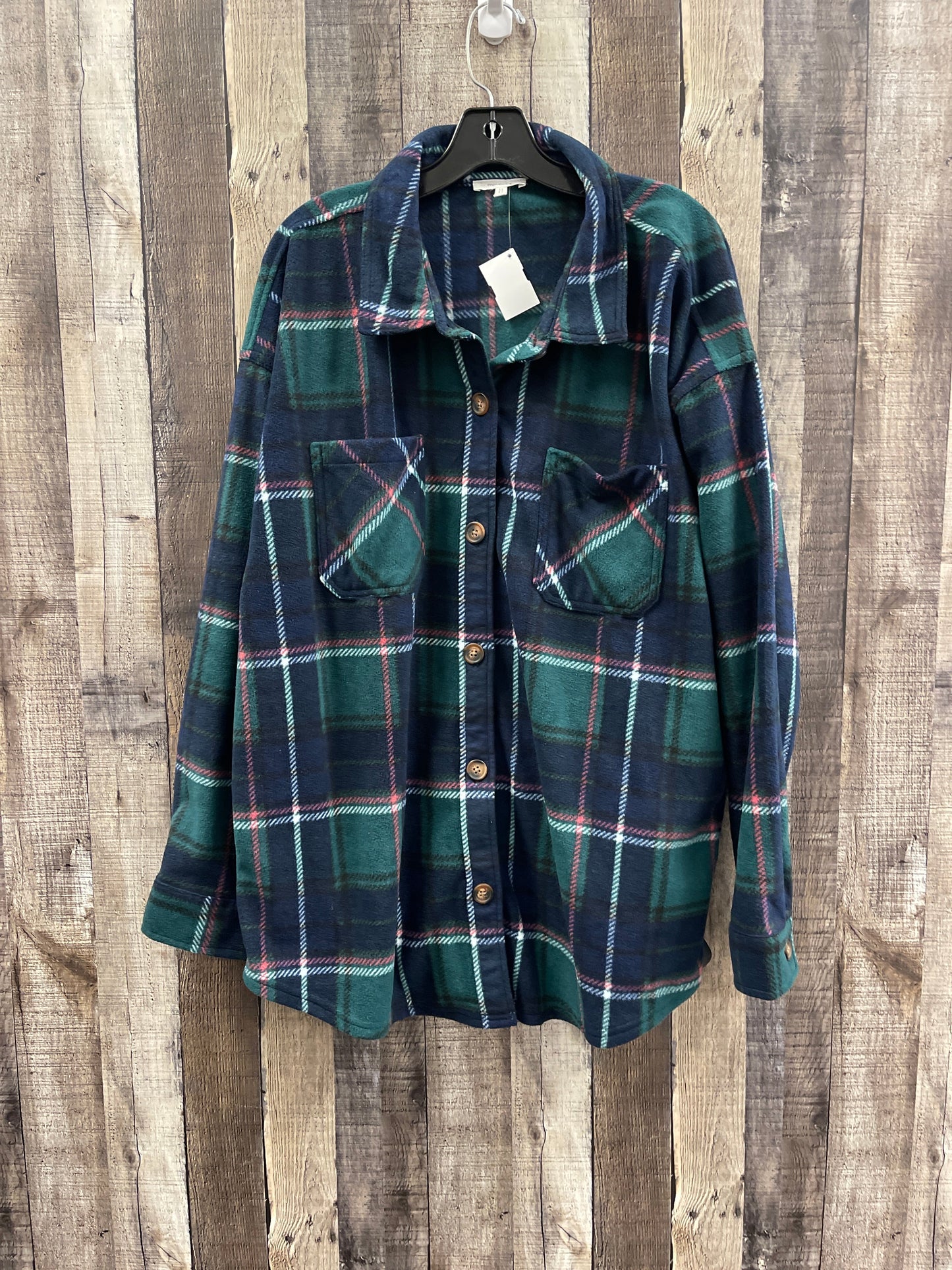 Jacket Shirt By Maurices In Plaid Pattern, Size: 2x