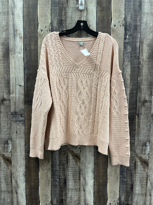 Sweater By Falls Creek In Pink, Size: 2x