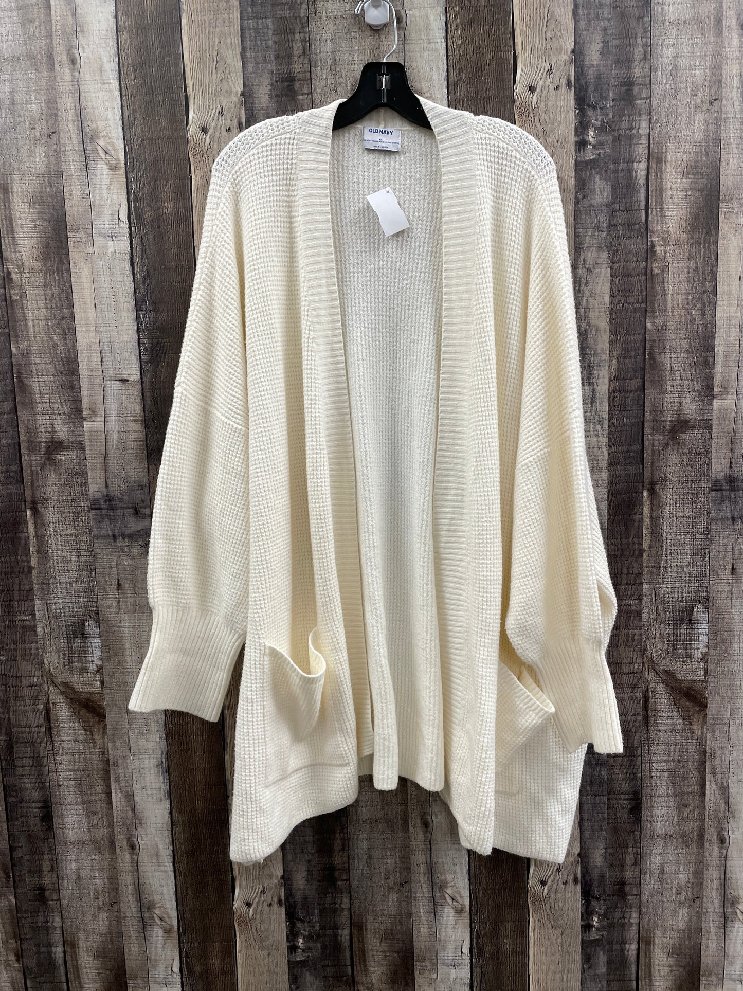 Sweater Cardigan By Old Navy In Cream, Size: 4x