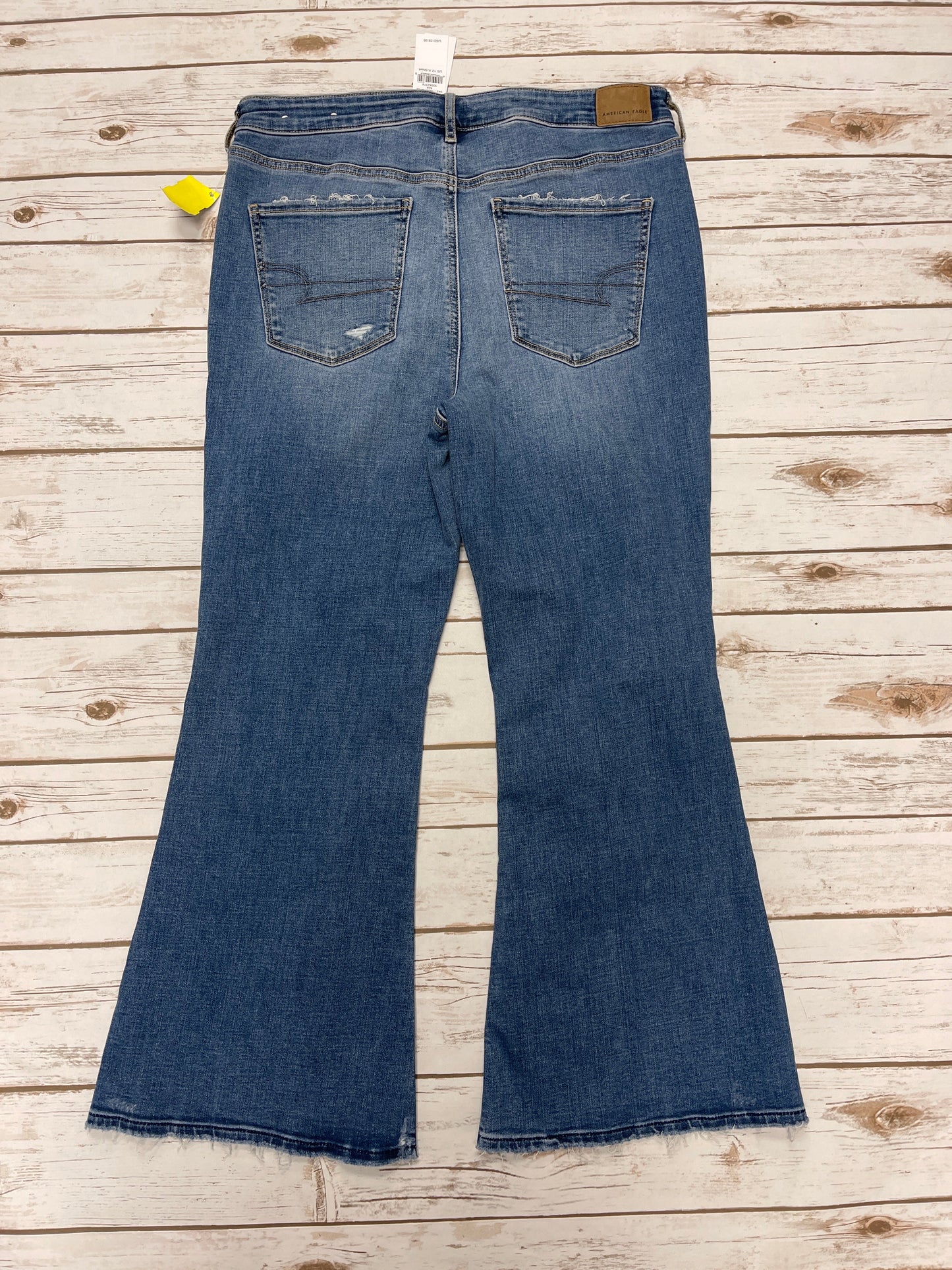 Jeans Flared By American Eagle In Blue Denim, Size: 12