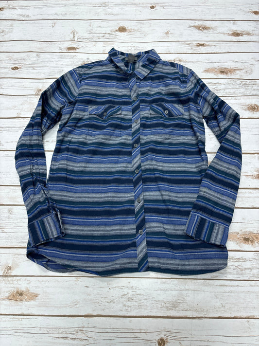 Top Long Sleeve By Eddie Bauer In Striped Pattern, Size: L