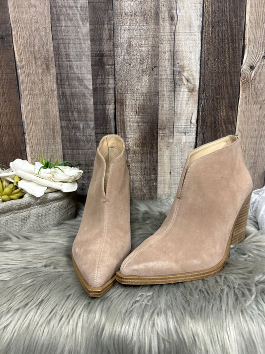 Boots Ankle Heels By Vince Camuto In Beige, Size: 9.5