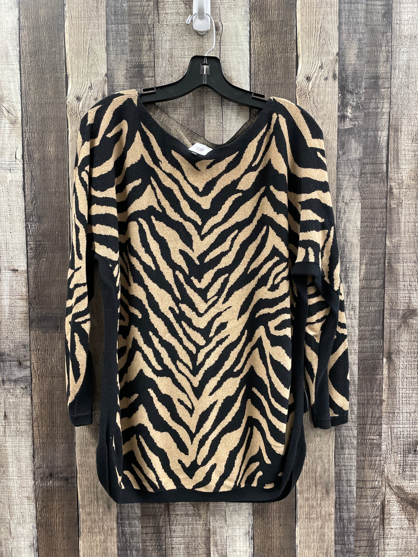 Sweater By Cabi In Animal Print, Size: M