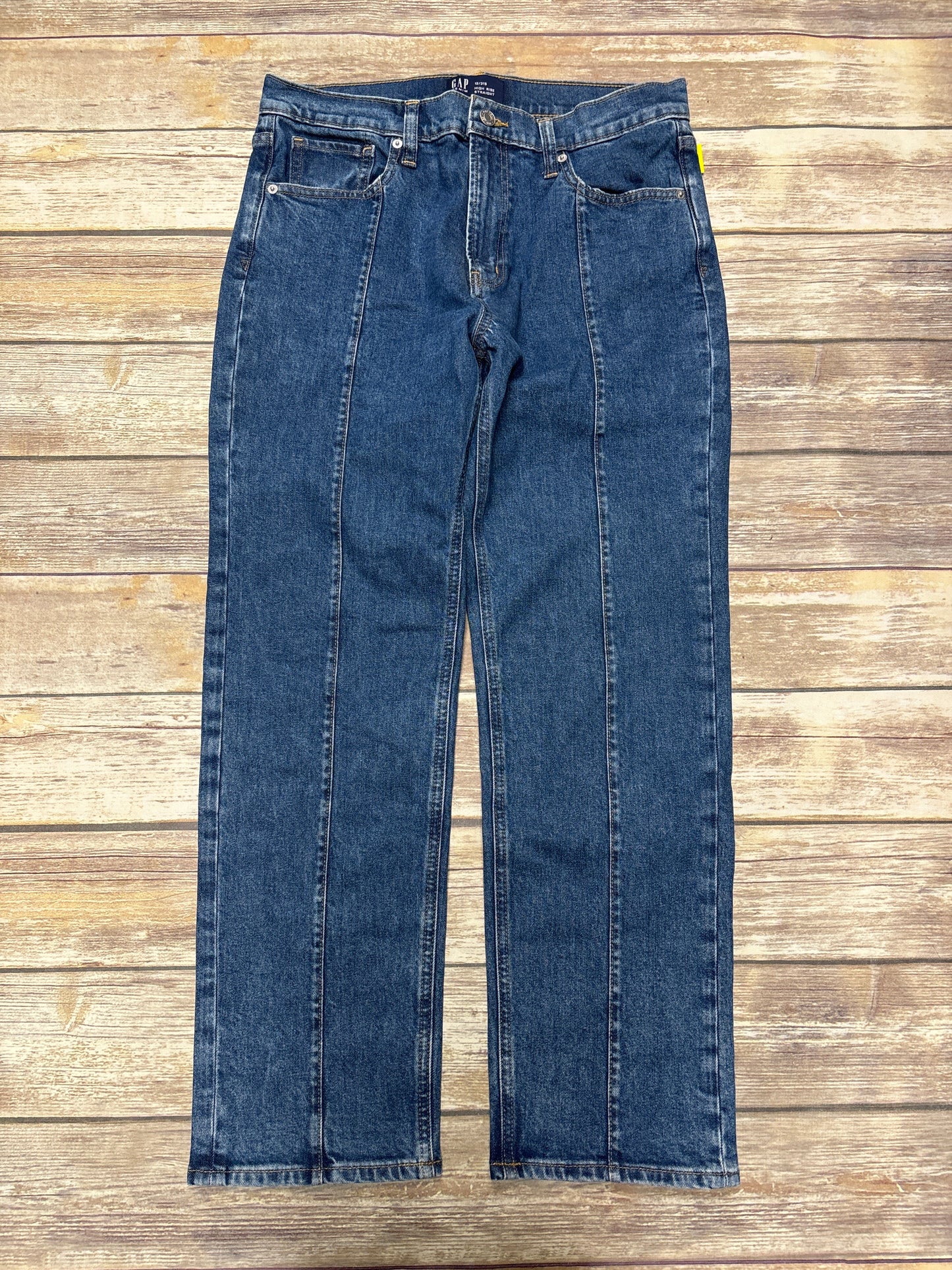 Jeans Straight By Gap In Blue Denim, Size: 12