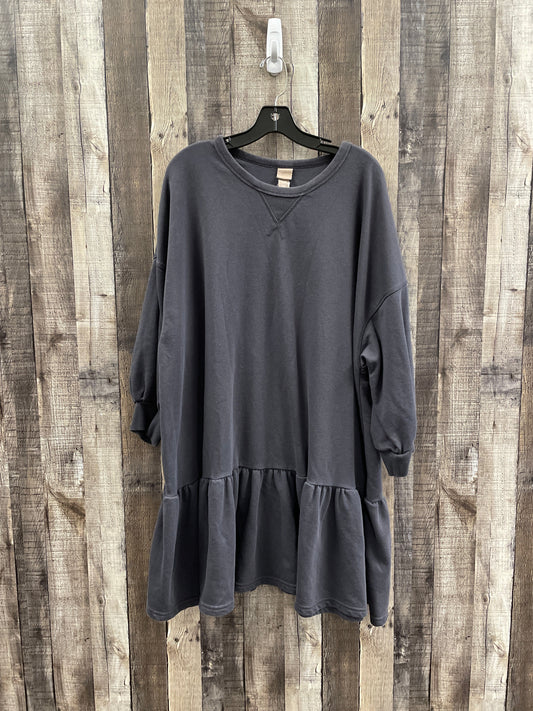 Dress Casual Midi By H&m In Grey, Size: 2x