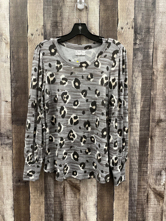 Tunic Long Sleeve By Tickled Teal In Animal Print, Size: S