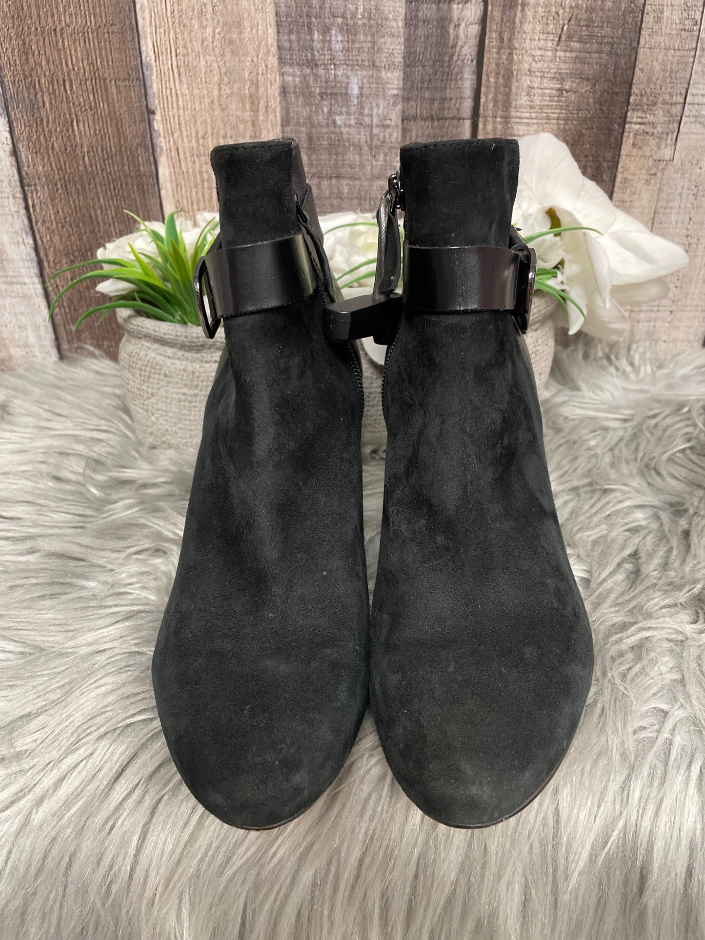 Boots Ankle Heels By White House Black Market In Black, Size: 6.5