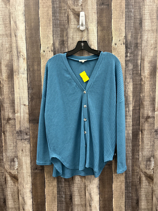 Top Long Sleeve By La Miel In Blue, Size: M