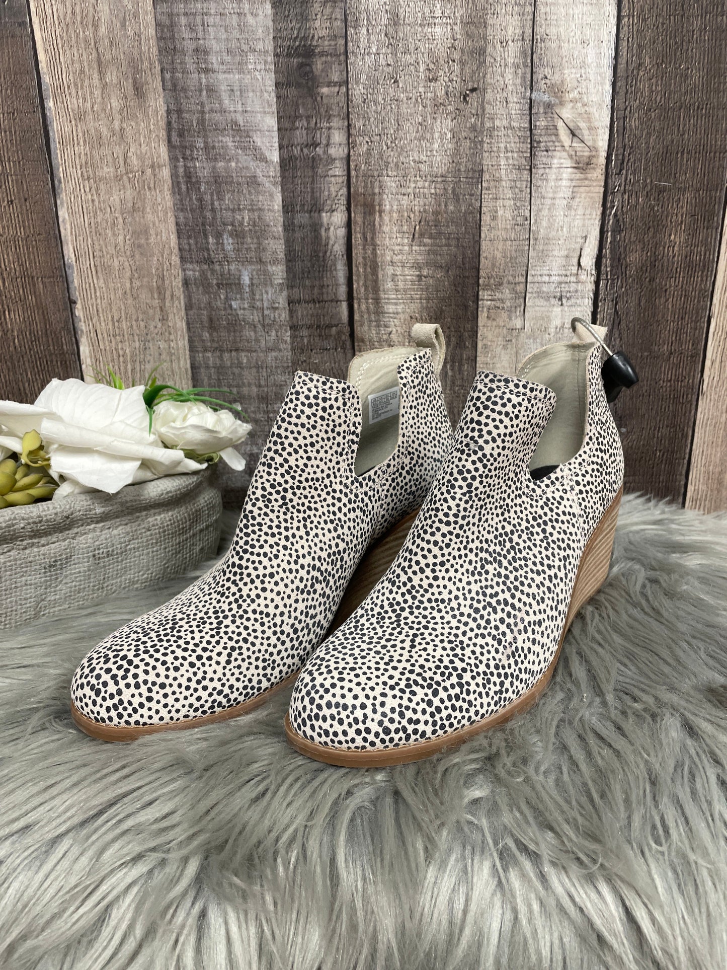 Shoes Heels Wedge By Toms In Leopard Print, Size: 8.5