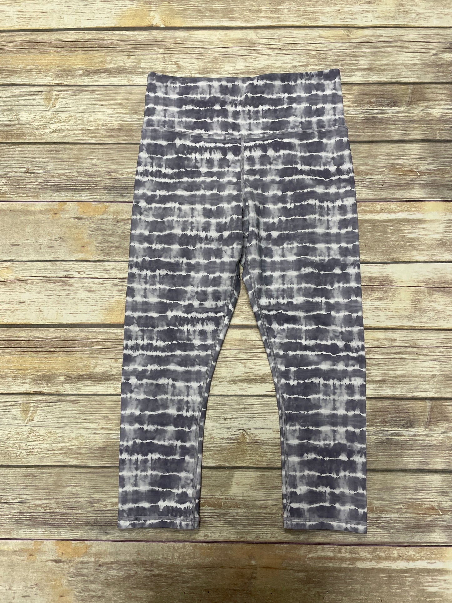 Athletic Leggings By Athleta In Grey & White, Size: M