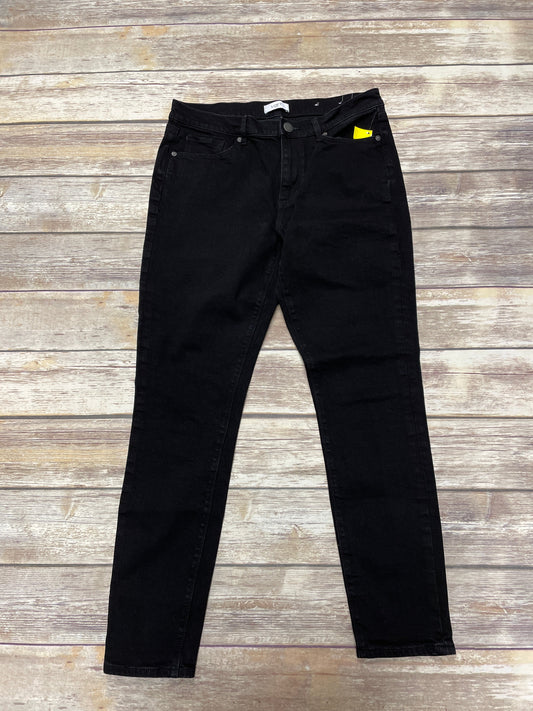 Jeans Skinny By Loft In Black Denim, Size: 8