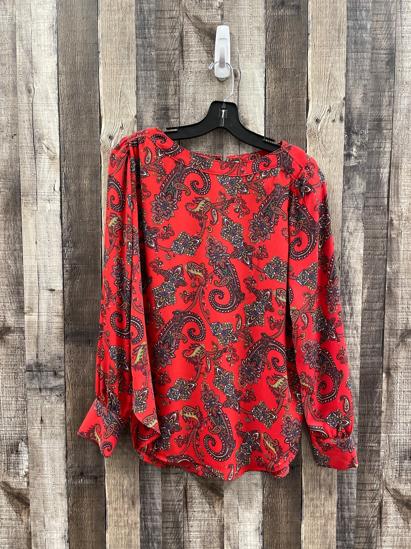 Blouse Long Sleeve By Loft In Red, Size: S