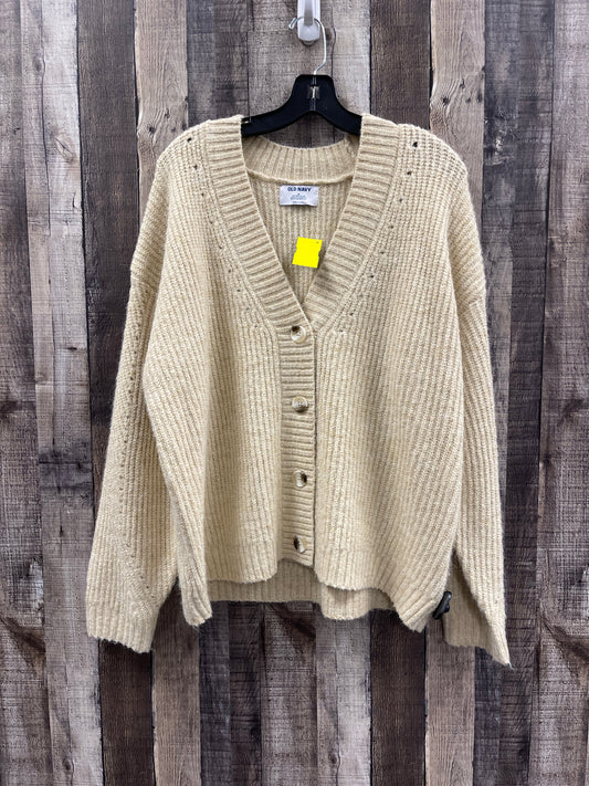 Sweater Cardigan By Old Navy In Cream, Size: M