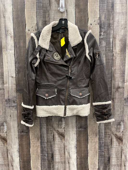 Jacket Moto By Affliction In Brown, Size: S