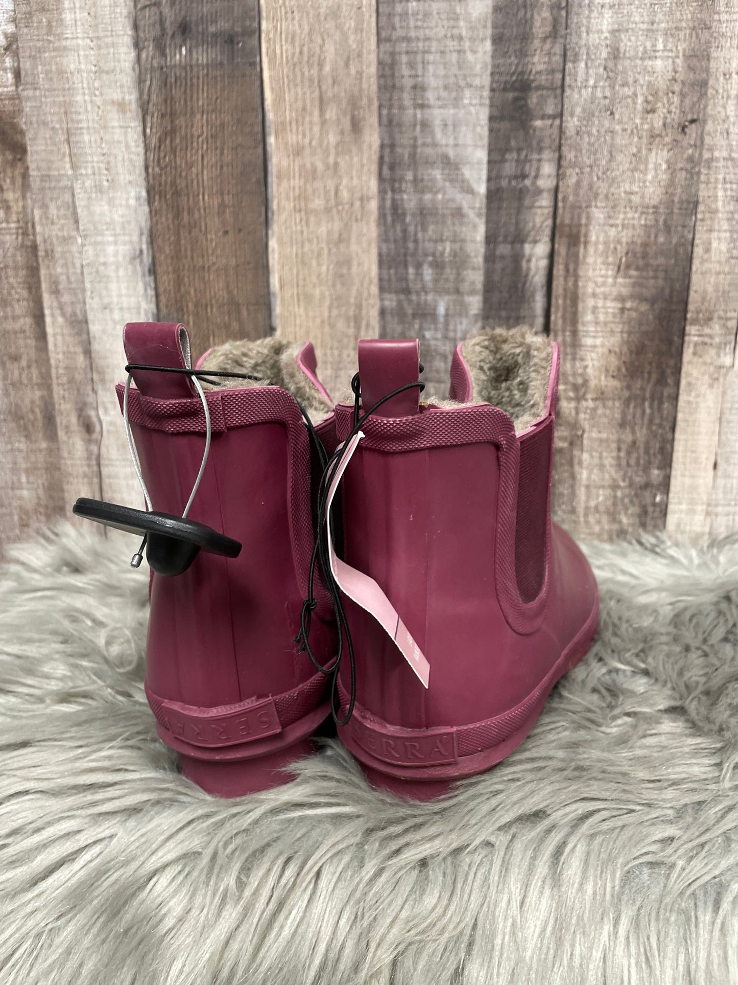 Boots Rain By Serra In Maroon, Size: 9