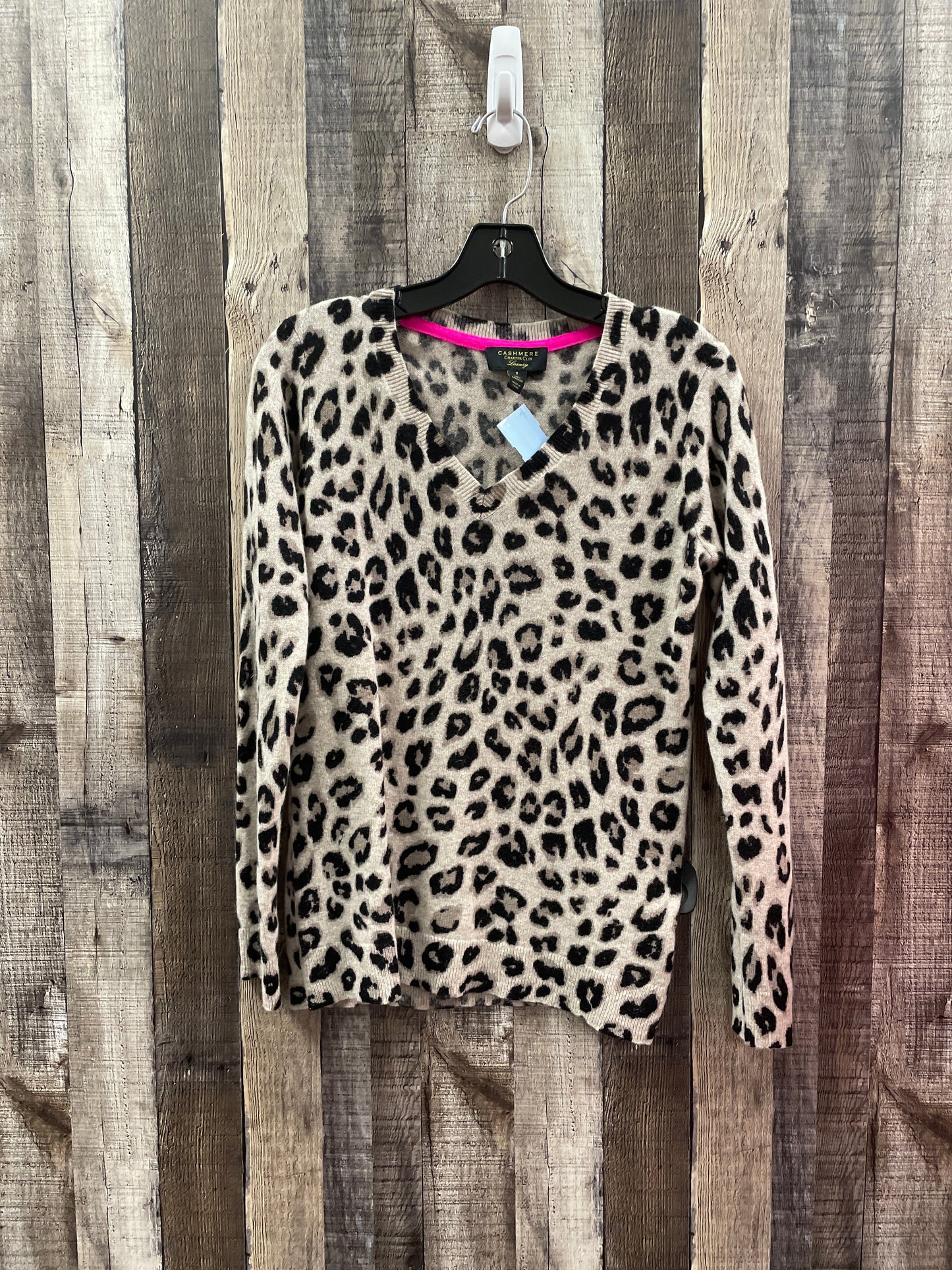 Sweater Cardigan By Charter Club In Animal Print, Size: S