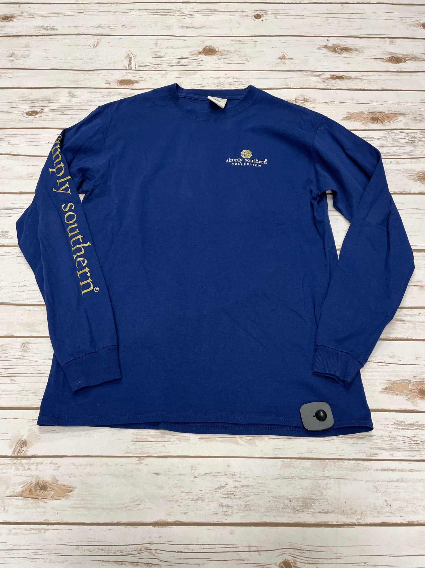 Top Long Sleeve By Simply Southern In Blue, Size: M