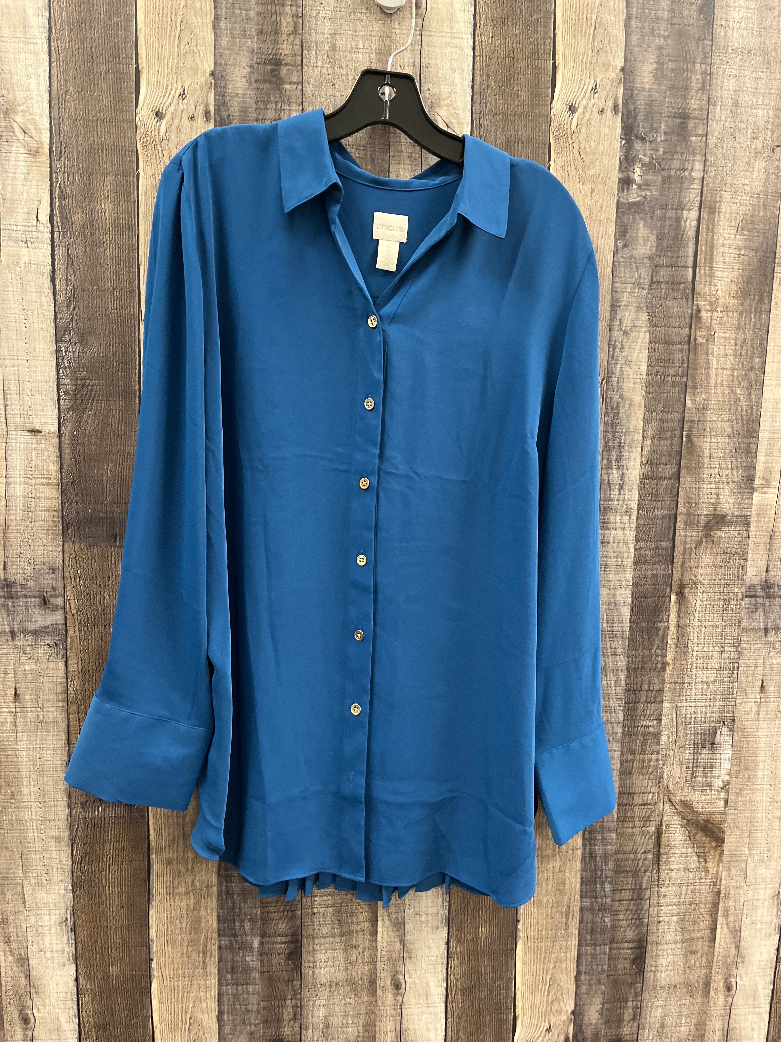 NWT Vici Teal Velvet 3/4 Sleeve Blouse selling