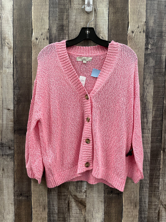 Cardigan By Loft In Pink, Size: L