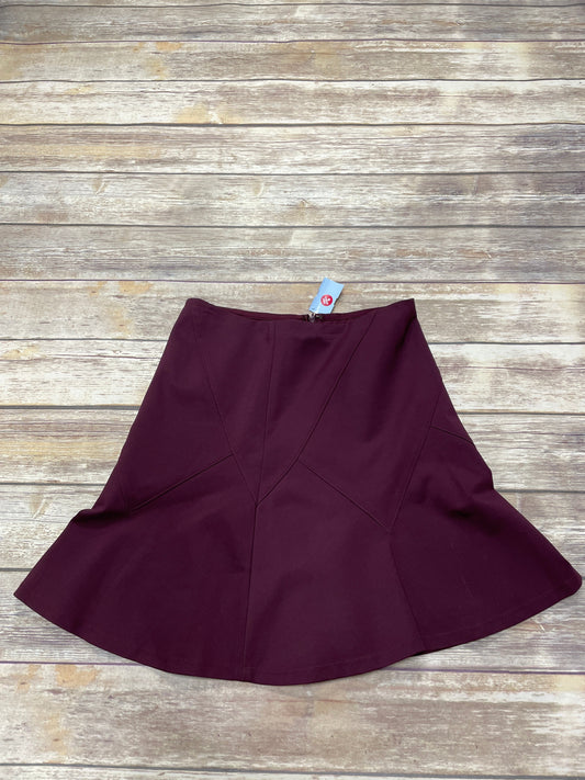 Skirt MIDI By White House Black Market In Maroon, Size: S