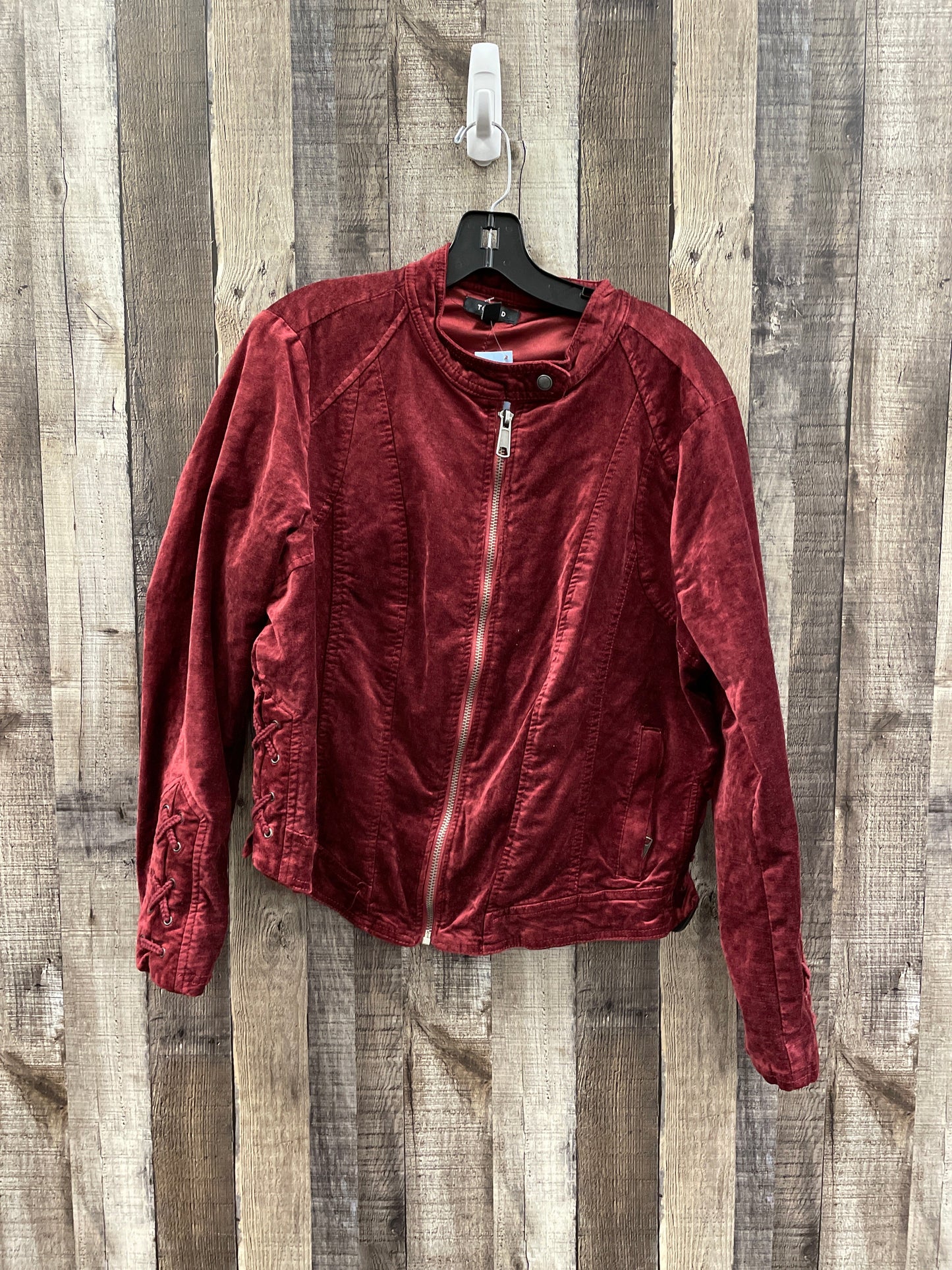 Jacket Moto By Torrid In Red, Size: L