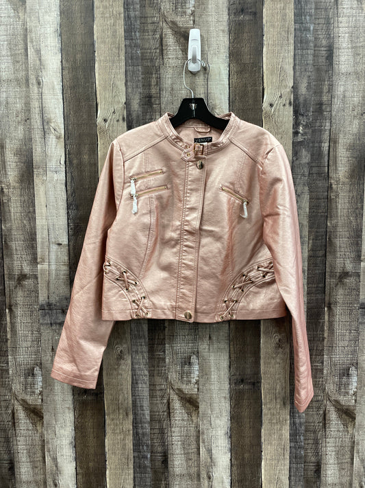 Jacket Moto By Venus In Pink, Size: L