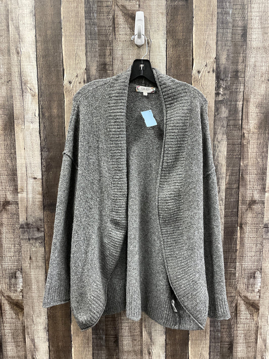 Sweater Cardigan By Pink Rose In Grey, Size: L