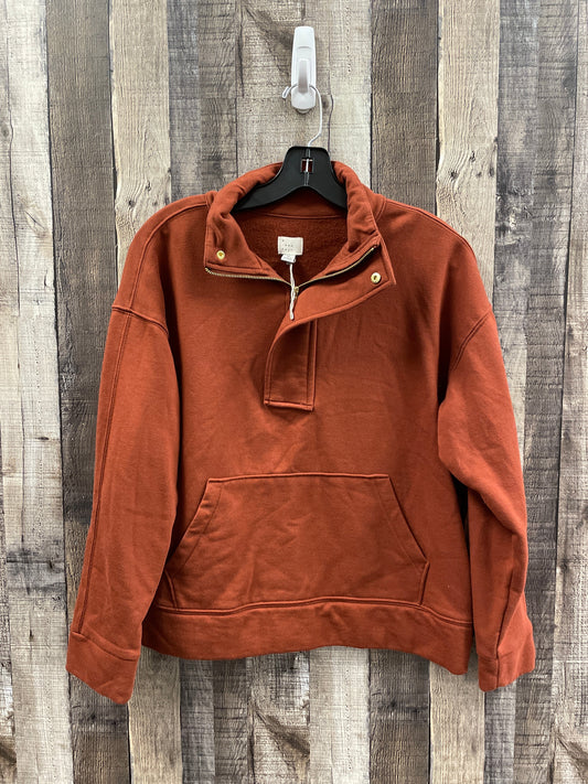 Sweatshirt Collar By A New Day In Brown, Size: M