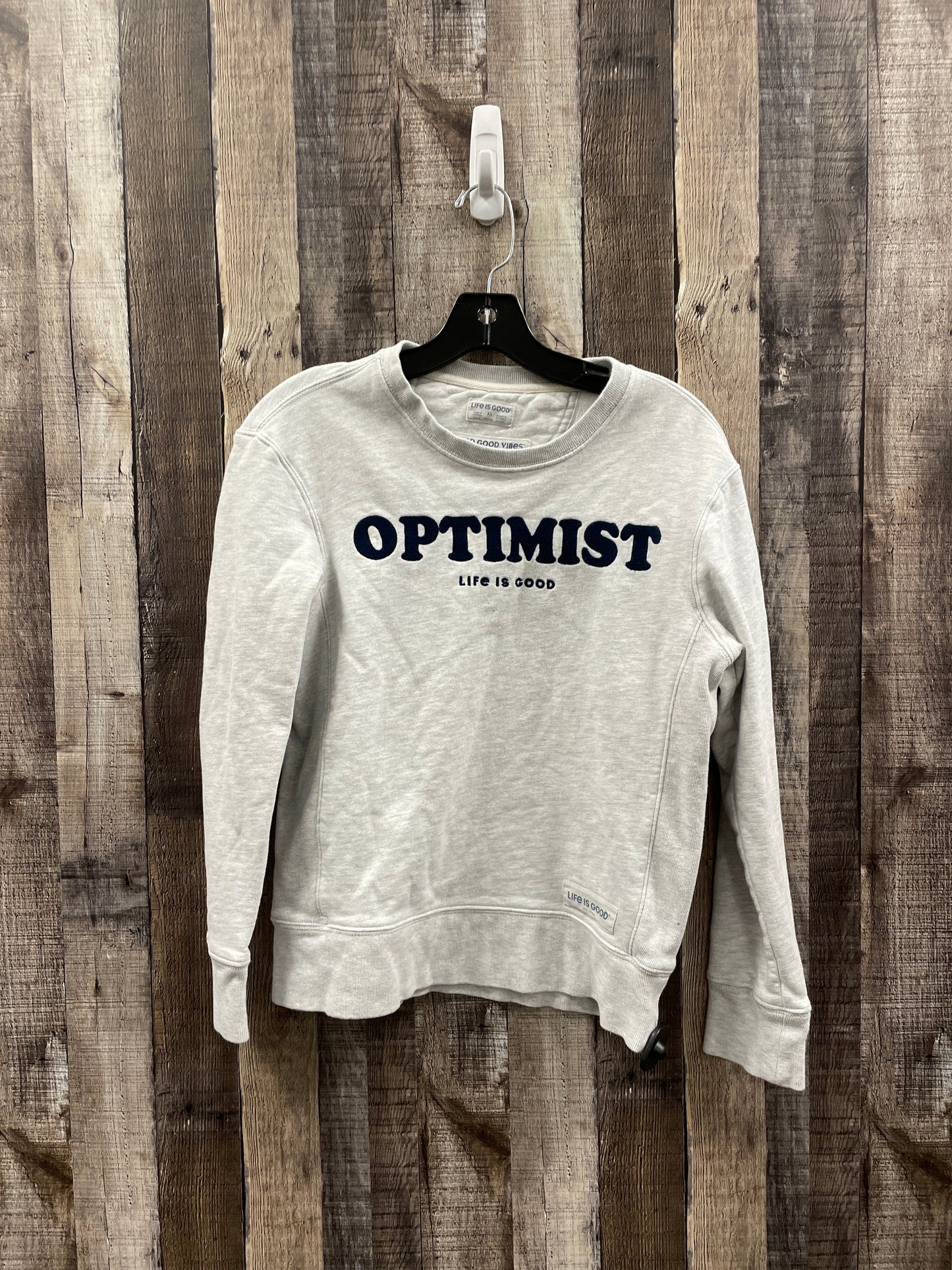 Sweatshirt Crewneck By Life Is Good In Grey, Size: Xs