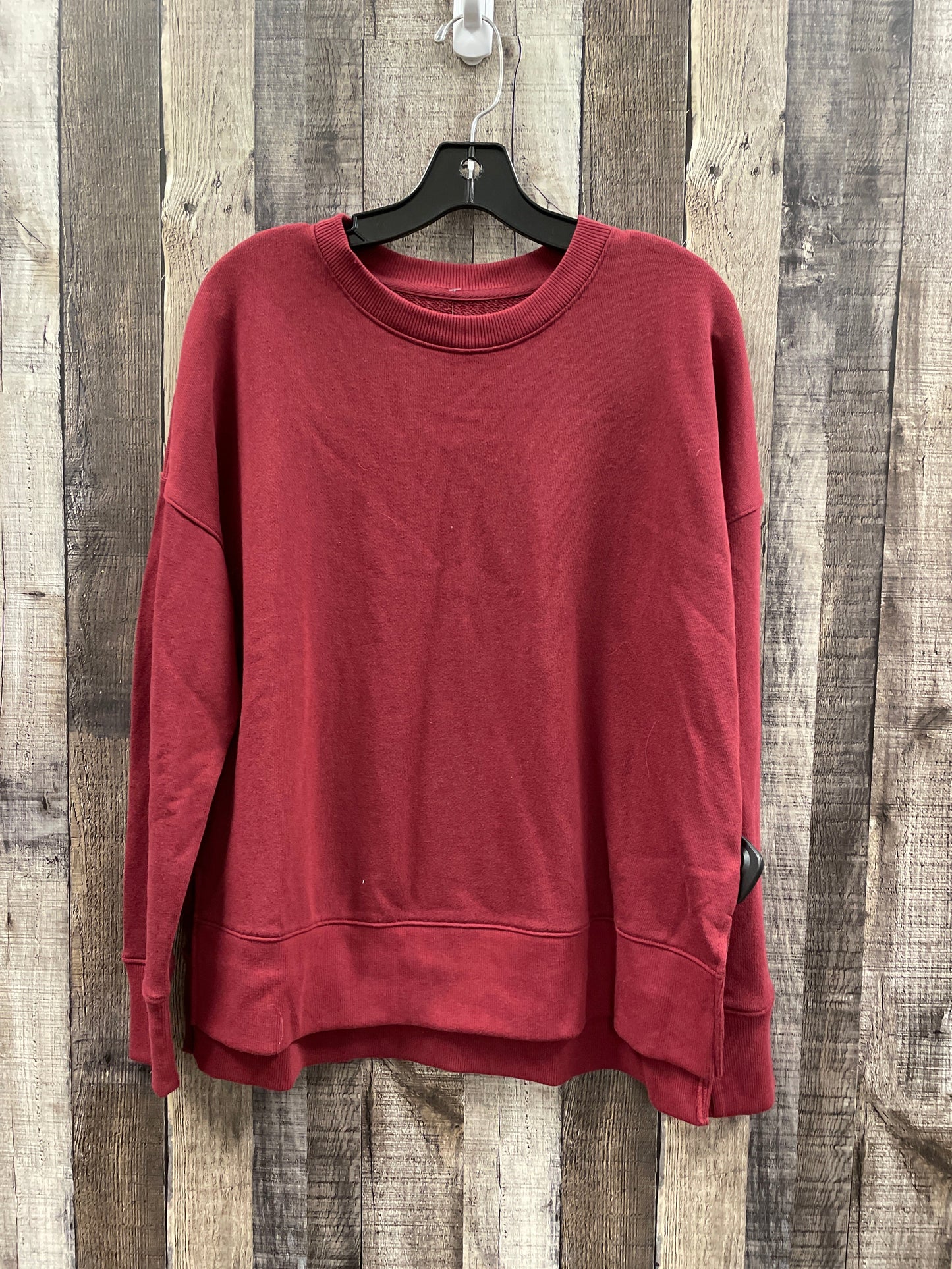 Sweatshirt Crewneck By Time And Tru In Maroon, Size: M