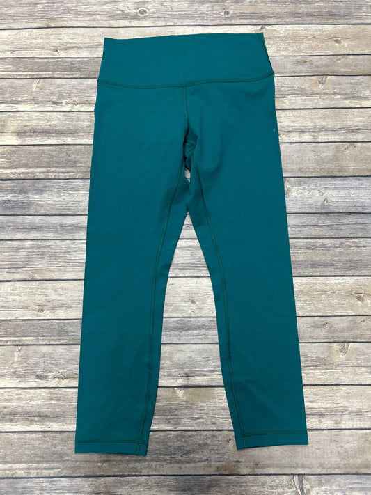 Athletic Leggings By Lululemon In Green, Size: 10