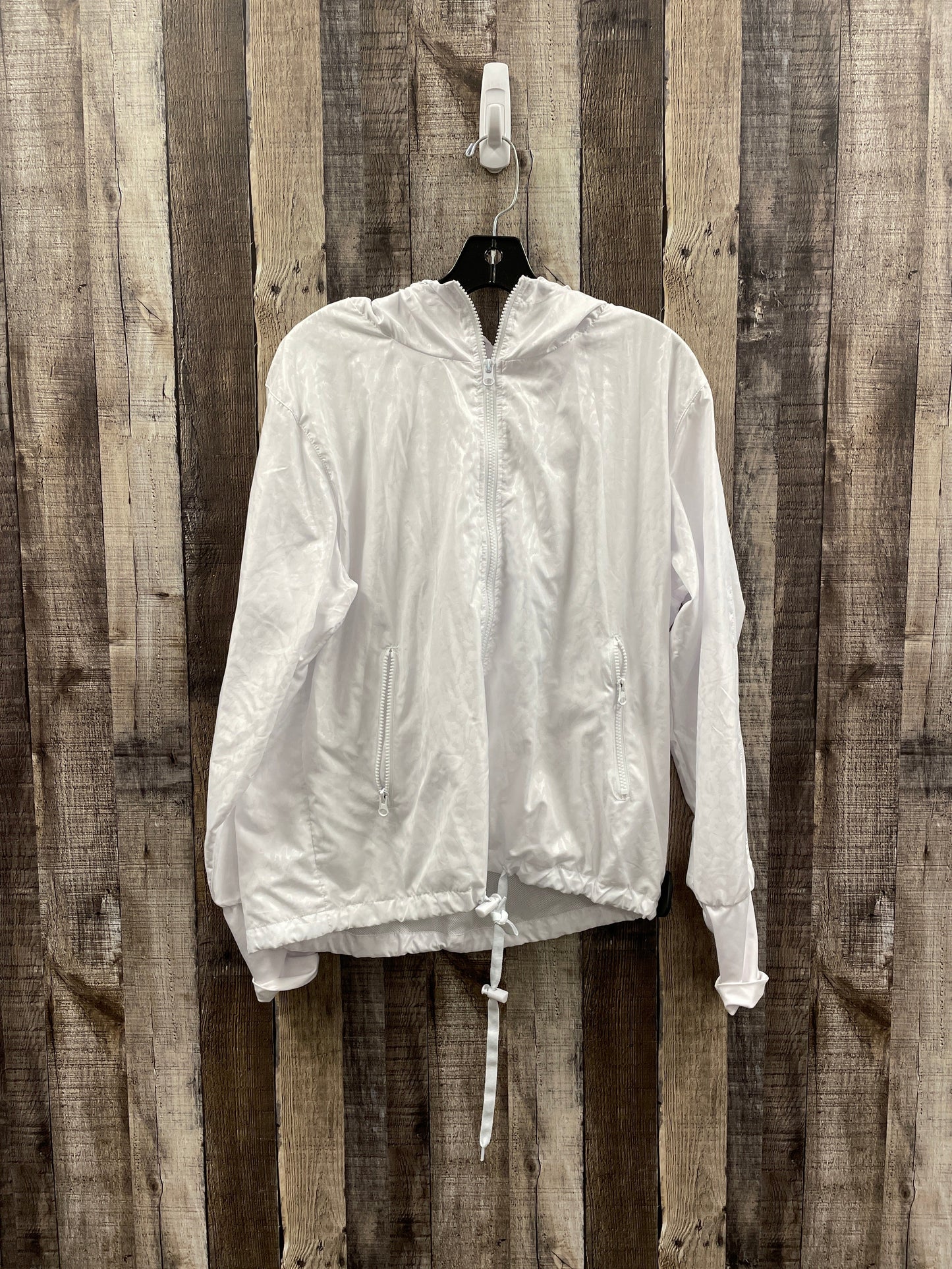 Athletic Jacket By Zyia In White, Size: L