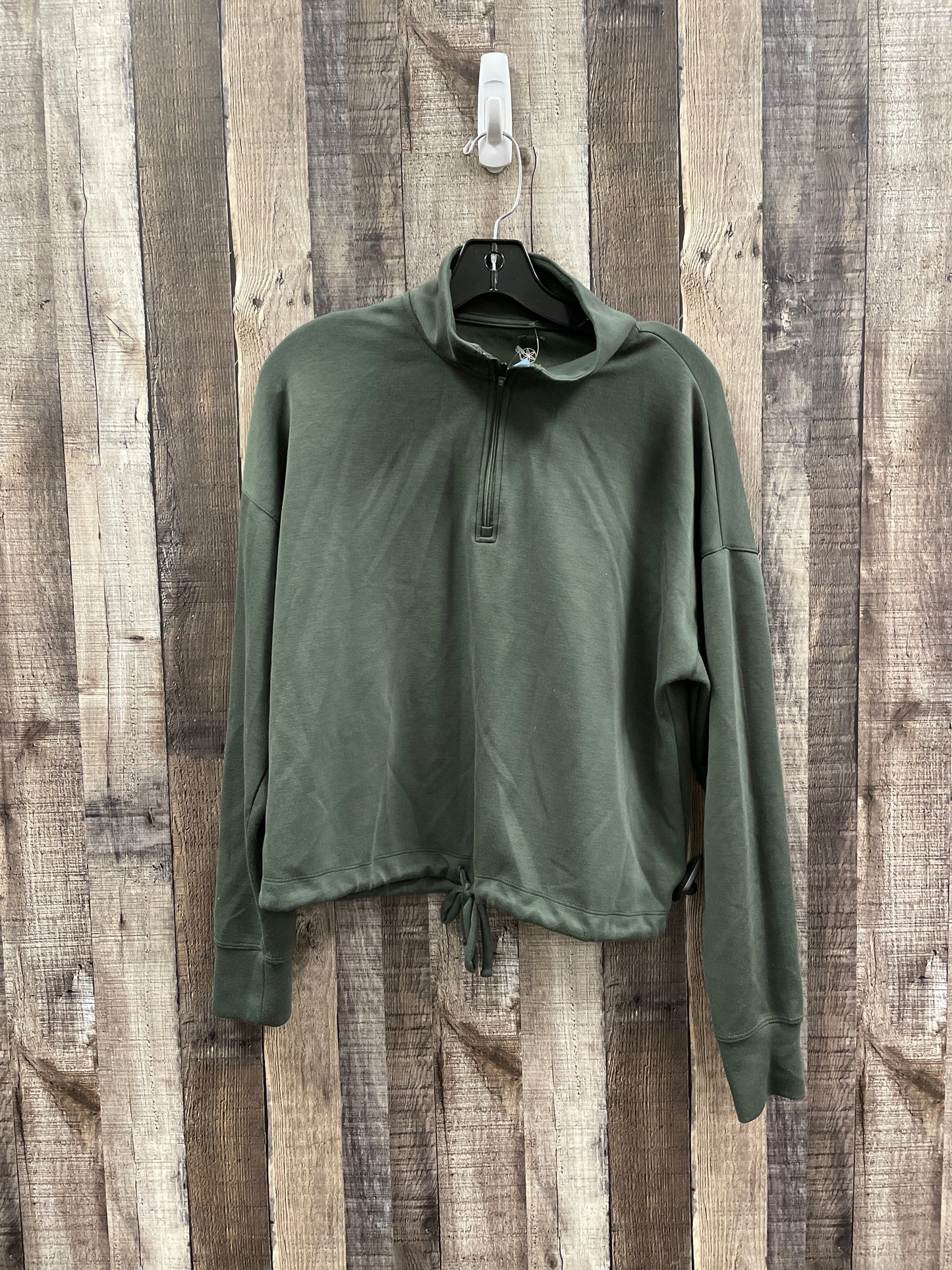 Athletic Top Long Sleeve Collar By Gaiam In Green, Size: L