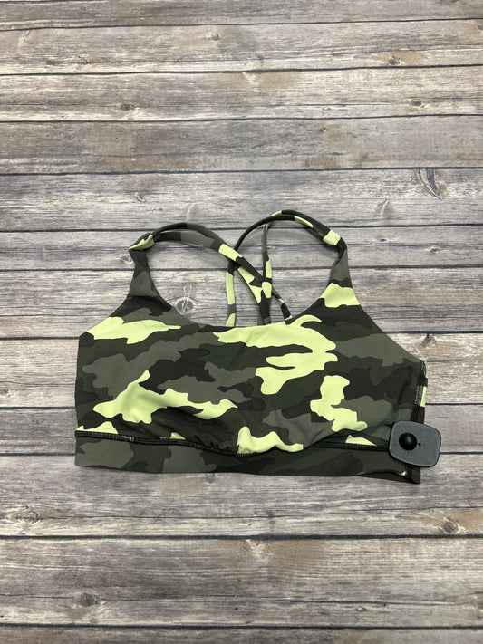 Athletic Bra By Lululemon In Camouflage Print, Size: 10