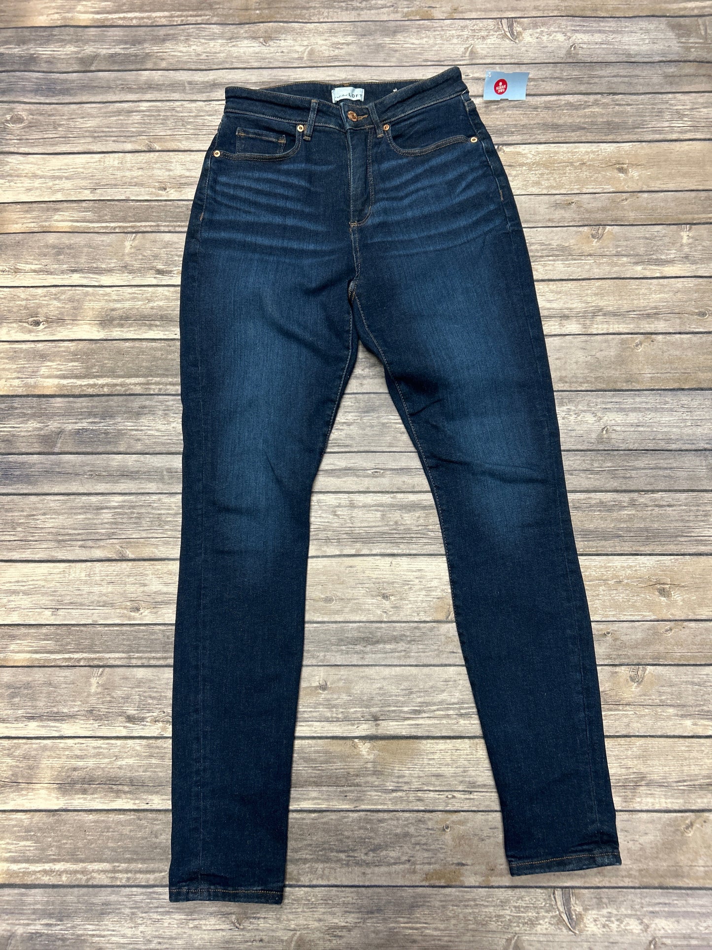 Jeans Skinny By Loft In Blue Denim, Size: 4