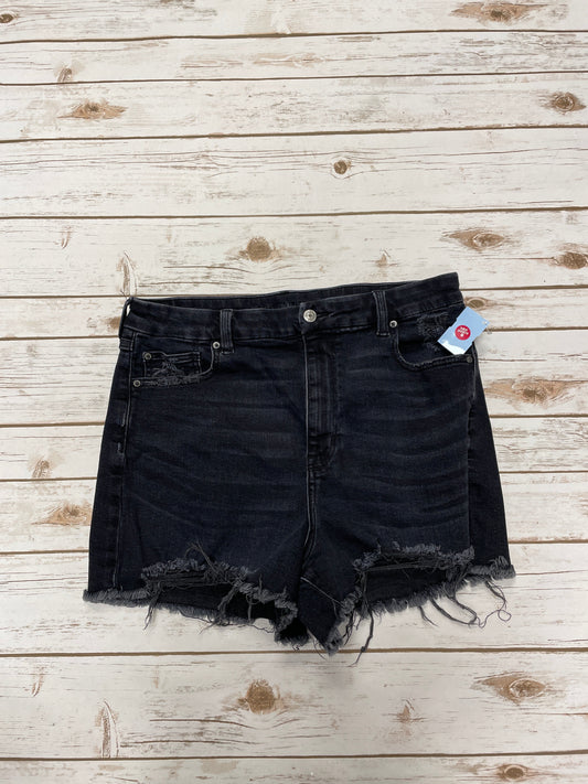 Shorts By American Eagle In Black Denim, Size: 16