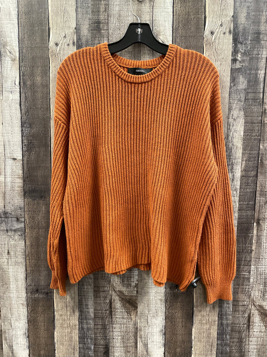 Sweater By Forever 21 In Orange, Size: M