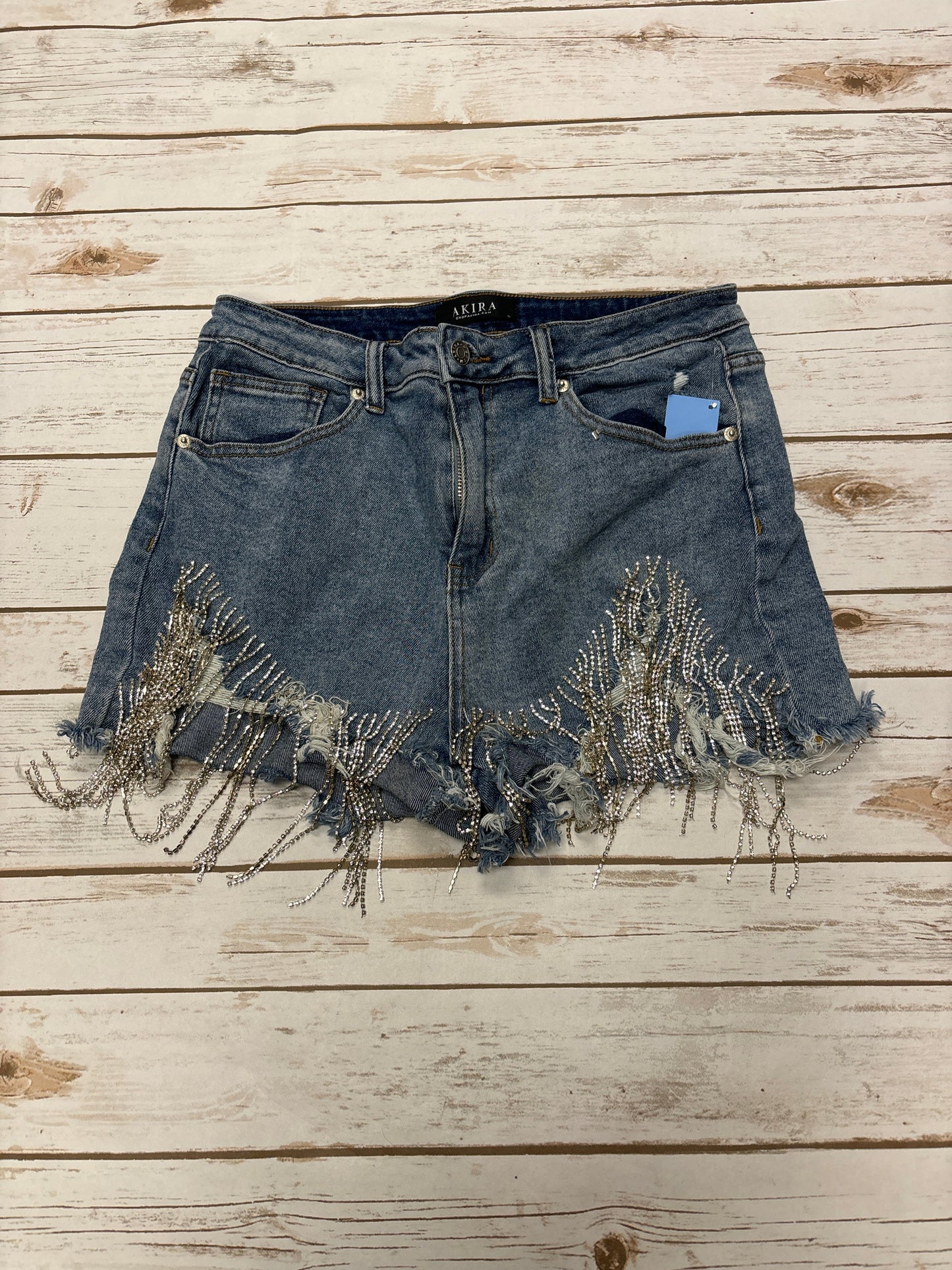 Shorts By Akira In Blue Denim, Size: 1x