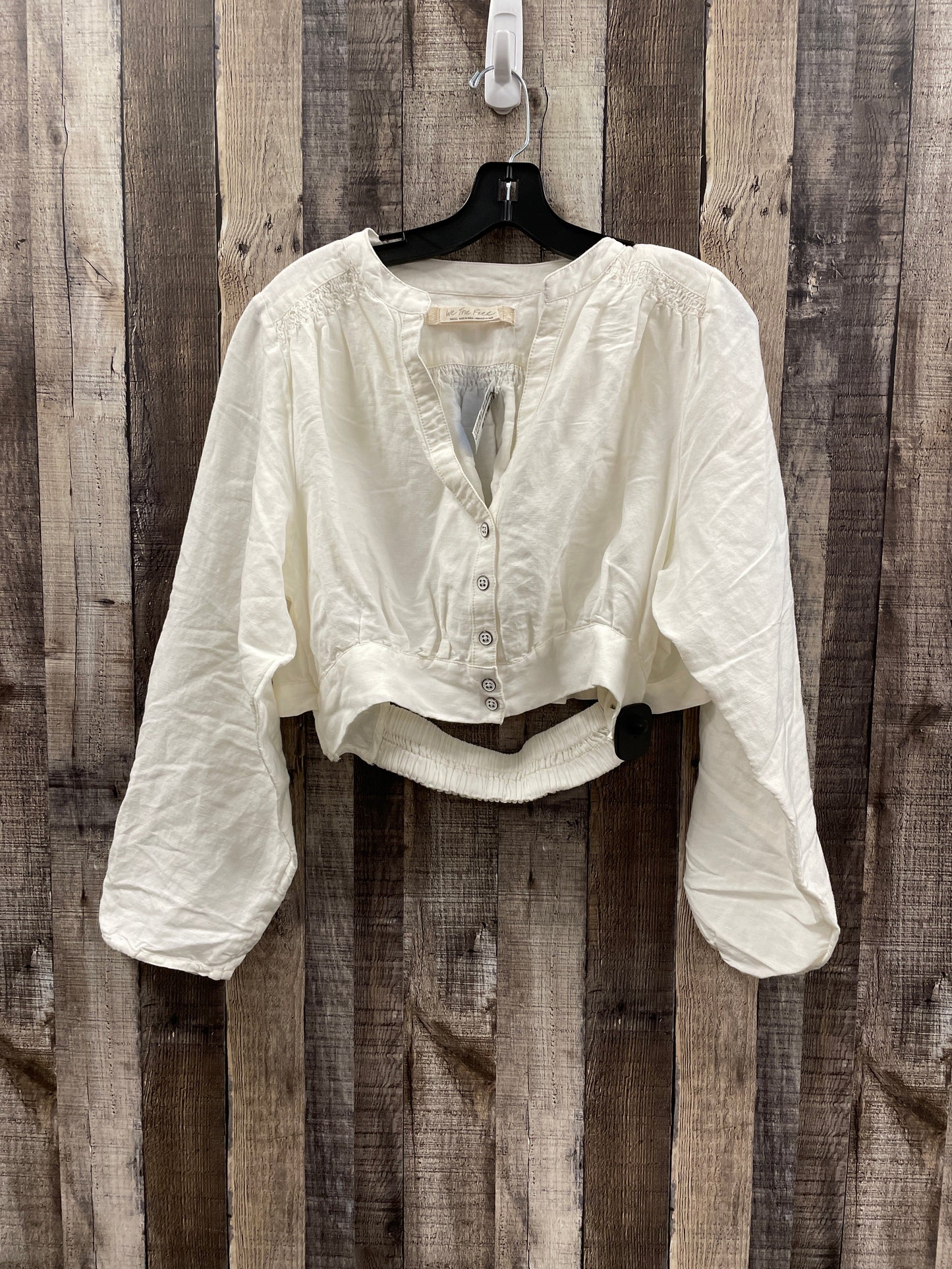 Top Long Sleeve By We The Free In Ivory, Size: S