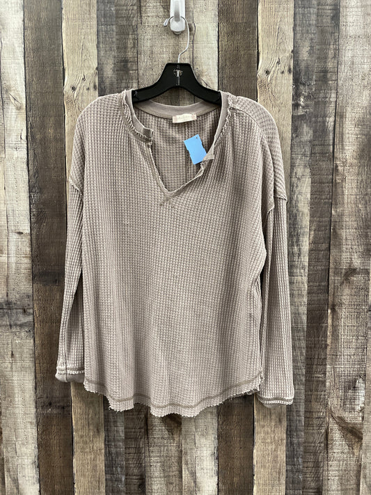 Top Long Sleeve By Altard State In Taupe, Size: S