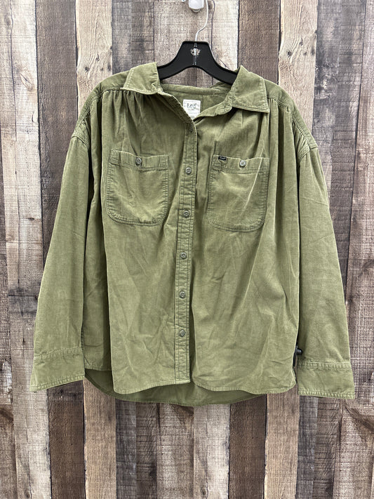 Top Long Sleeve By Lee In Green, Size: S