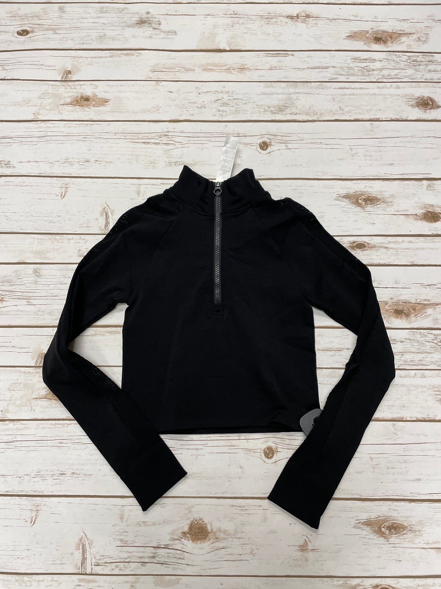 Athletic Top Long Sleeve Collar By Fabletics In Black, Size: M