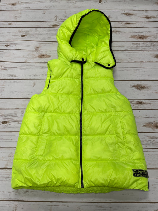 Vest Puffer & Quilted By Calvin Klein Performance In Yellow, Size: S