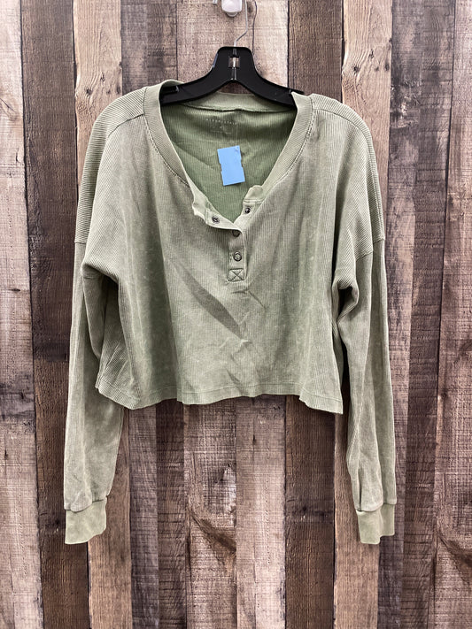 Top Long Sleeve By Aeropostale In Green, Size: M