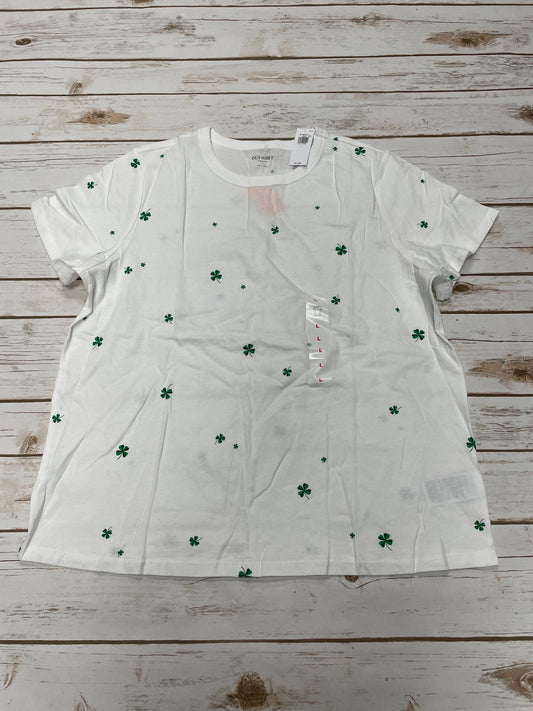 Top Short Sleeve By Old Navy In White, Size: L